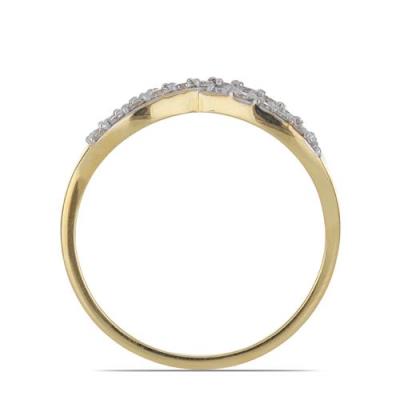 BUY DIAMOND DOUBLE CUT GEMSTONE STYLISH RING IN 14K GOLD